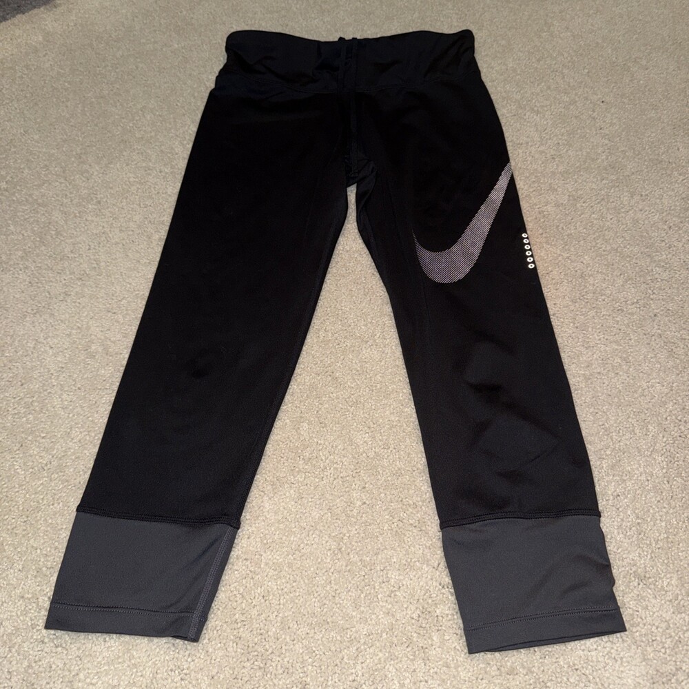 Women's Nike Dri-Fit Power Essential Cropped Reflective Drawstring Leggings